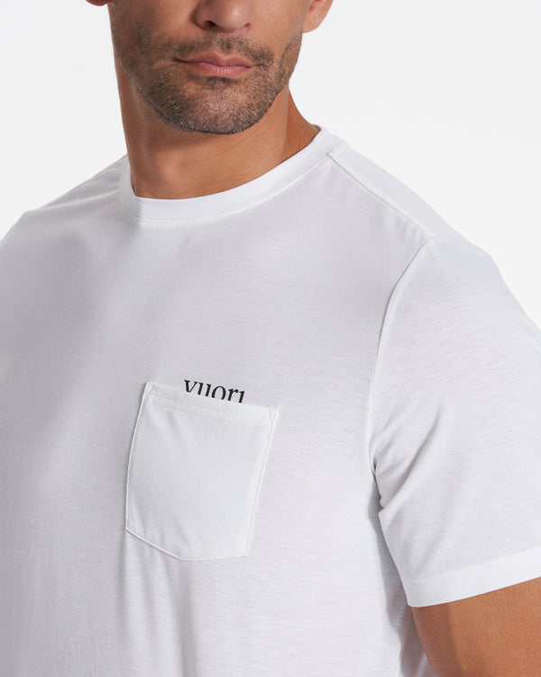 Current Pocket Tee | White
