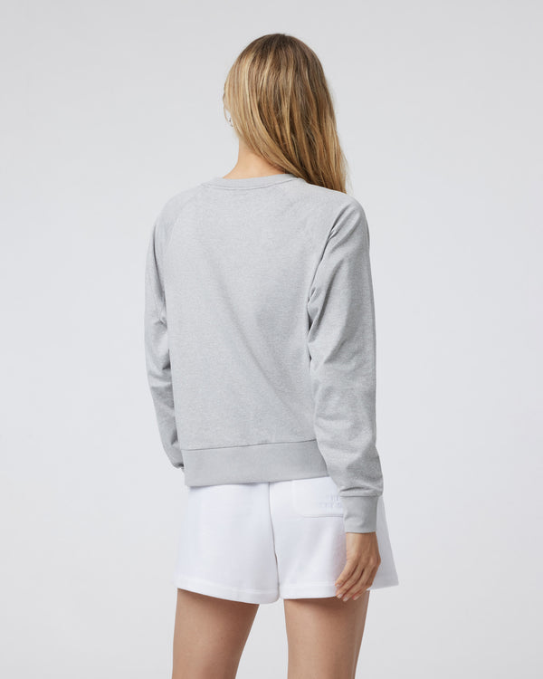 Long-Sleeve Halo Crew | Pale Grey Heather